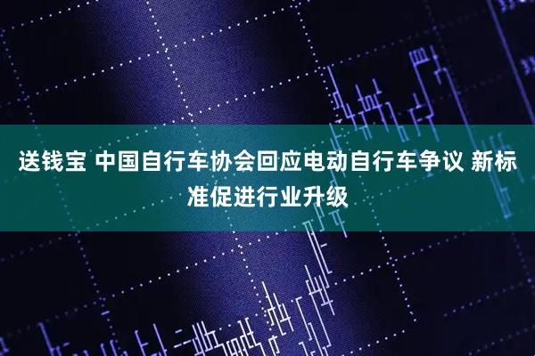 送钱宝 中国自行车协会回应电动自行车争议 新标准促进行业升级